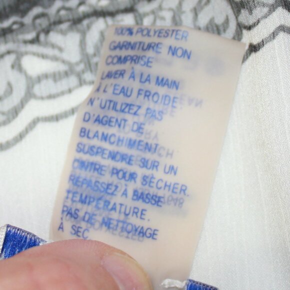 #514 Peter Nygard White & Black Embellished Shawl (Guestimated Size 16) - Picture 10 of 10